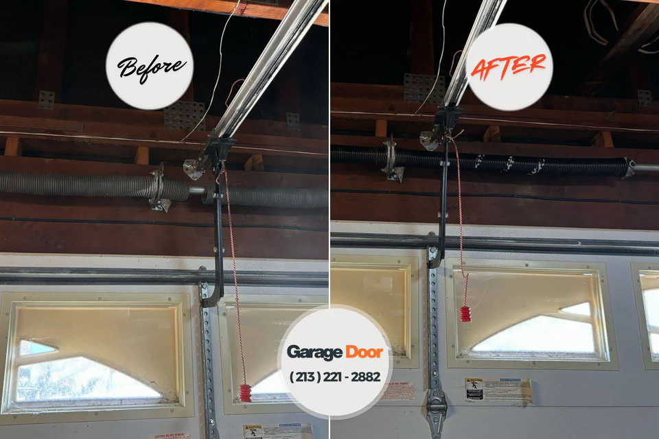 Before and after: garage door repair Kingwood, WV